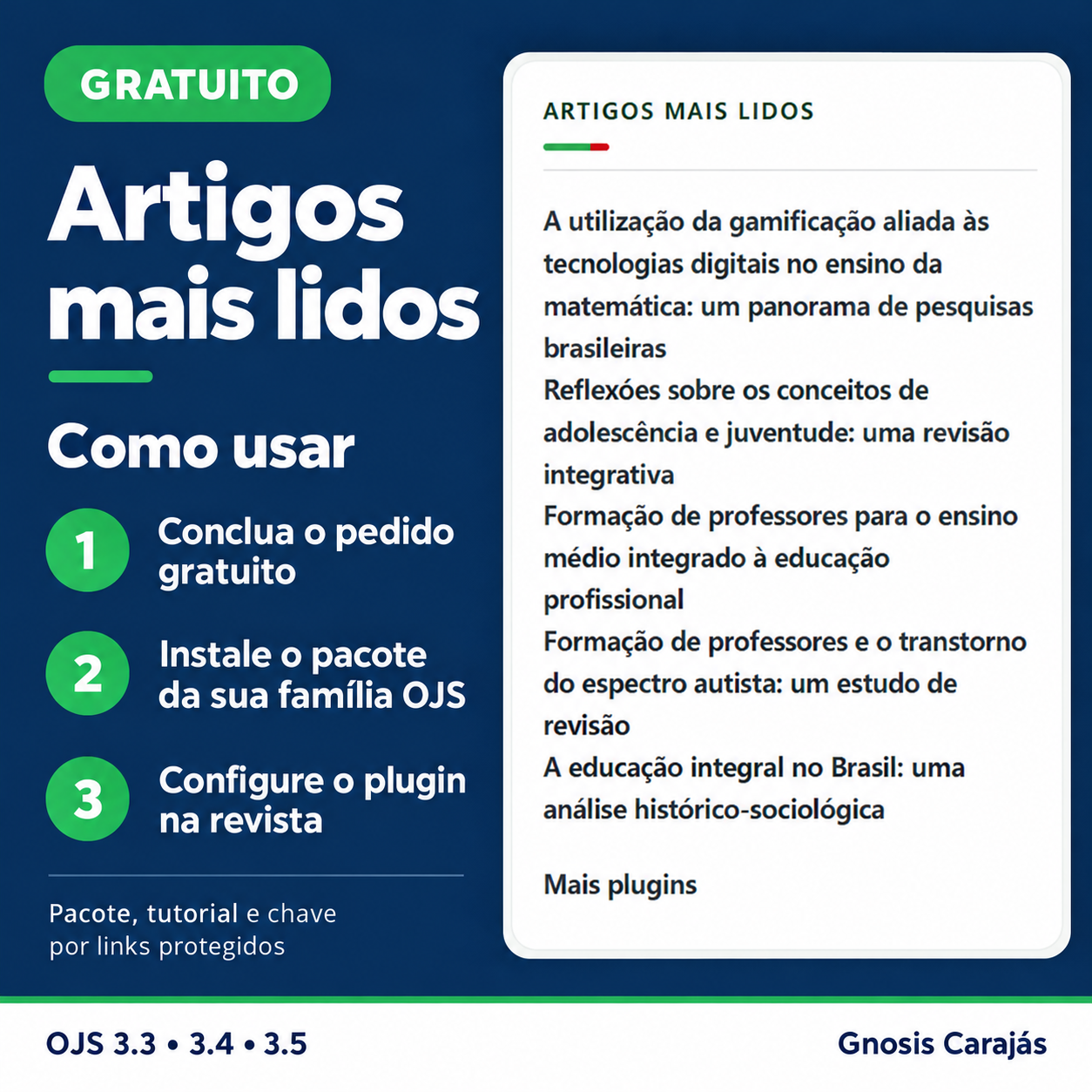 Plugin Artigos mais lidos para OJS - imagem 3