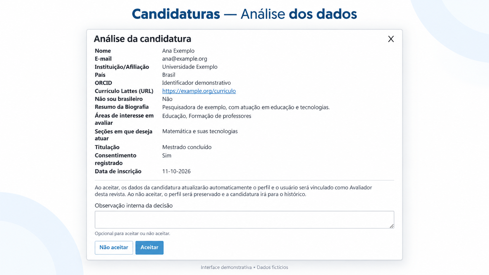 Plugin Candidaturas e Gestão de Pareceristas para OJS - imagem 2